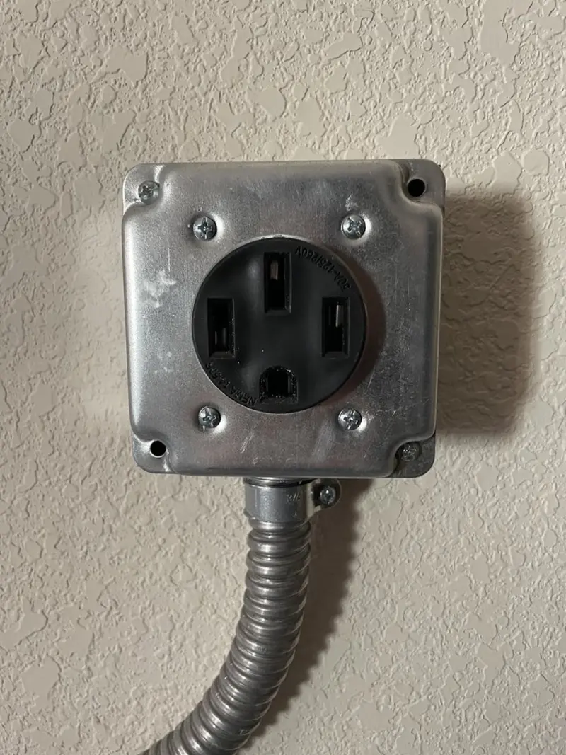 NEMA 14-50 outlet installed for Smart Home Electrical in Parsons